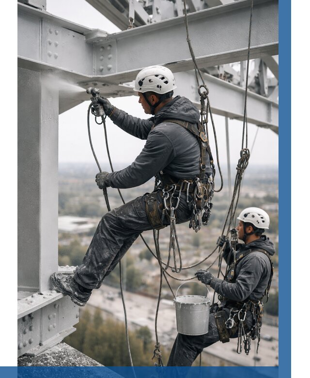Покраска металлоконструкций на высоте в Октябрьском 362 р |ВЫСОТНИК-Ктб