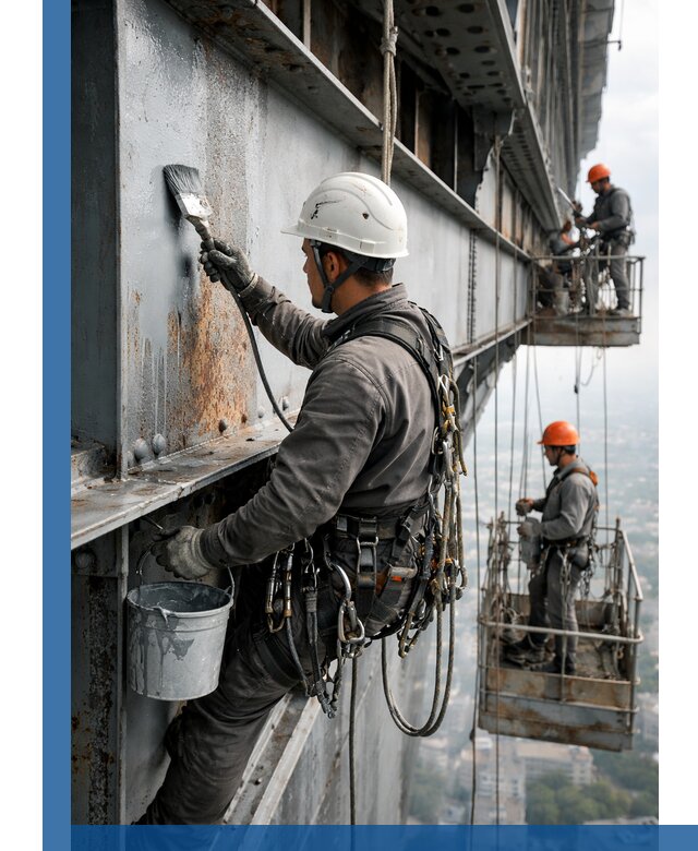 Покраска металлоконструкций на высоте в Октябрьском профессионально