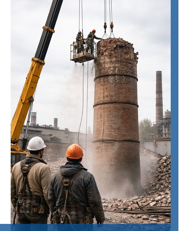 Демонтаж дымовой трубы в Октябрьском от 93213 р. | ВЫСОТНИК-Ктб, смета