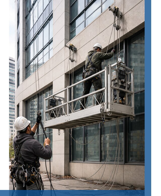 Монтаж и подъем фасадной люльки в Октябрьском от 12428 р. | ВЫСОТНИК-Ктб