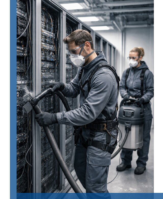 Обеспыливание серверной комнаты в Октябрьском, профессиональная очистка