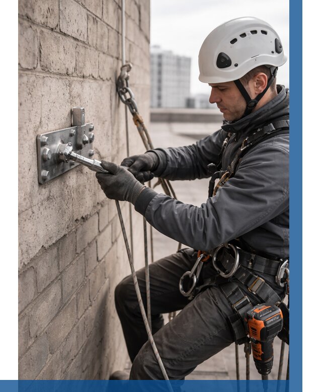 Установка анкерных точек в Октябрьском от 3625 р. | ВЫСОТНИК-Ктб